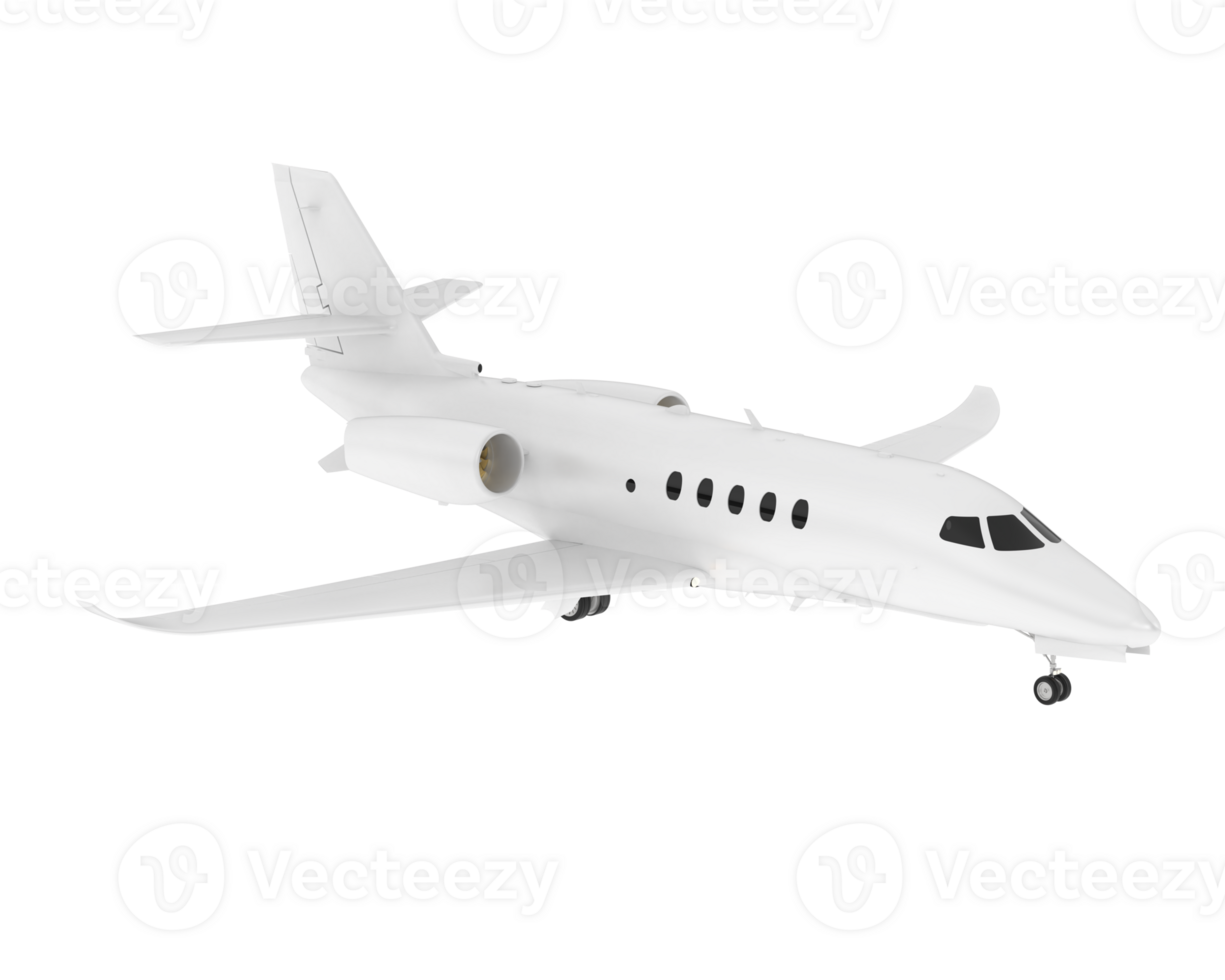 Private airplane isolated on background. 3d rendering - illustration png
