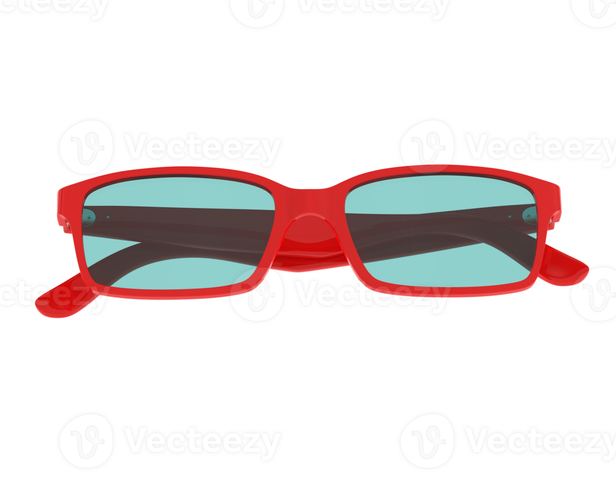 Glasses isolated on background. 3d rendering - illustration png