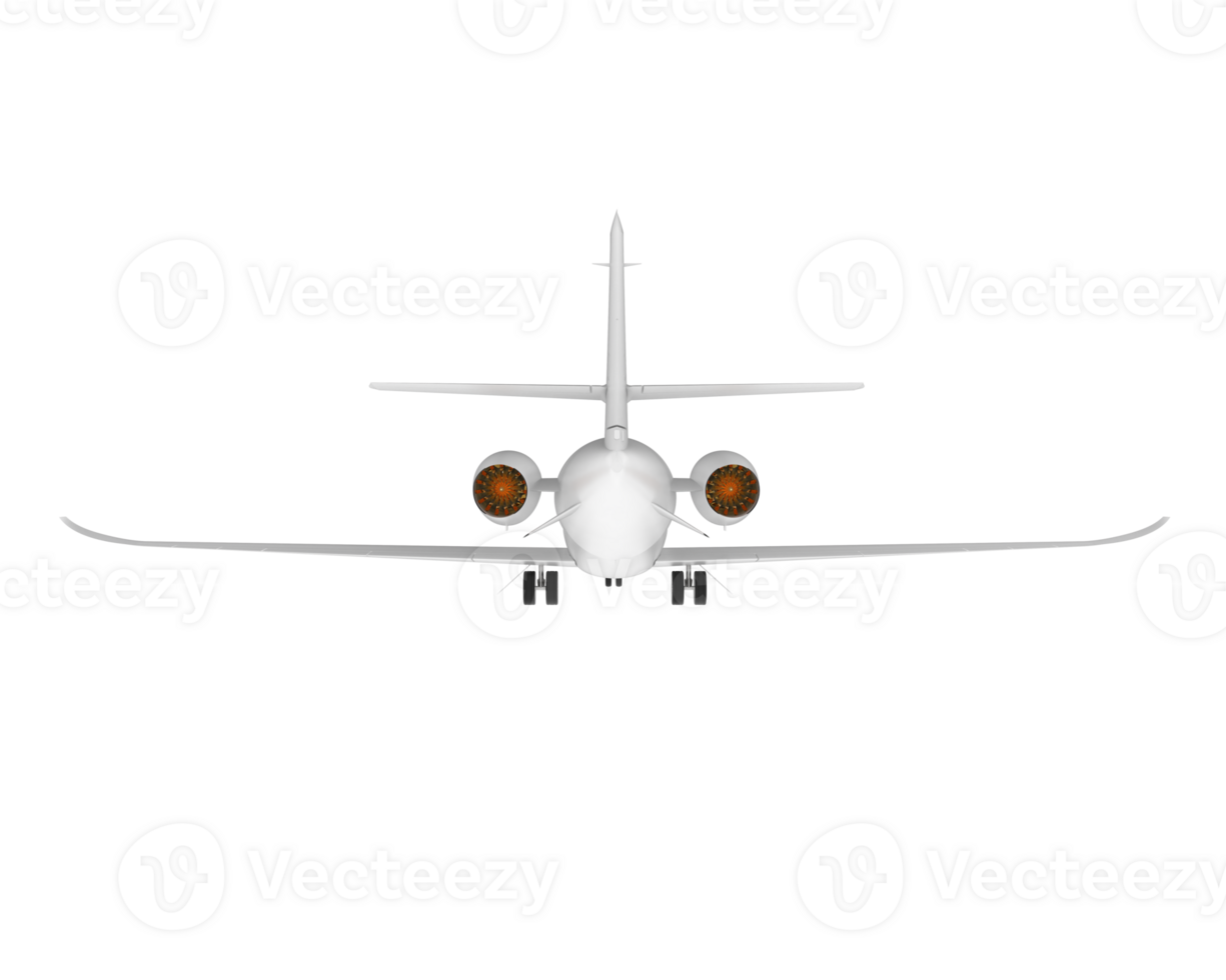 Private airplane isolated on background. 3d rendering - illustration png