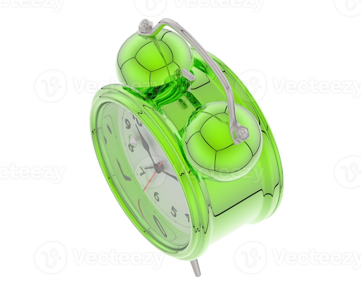 Alarm clock isolated on background. 3d rendering - illustration png