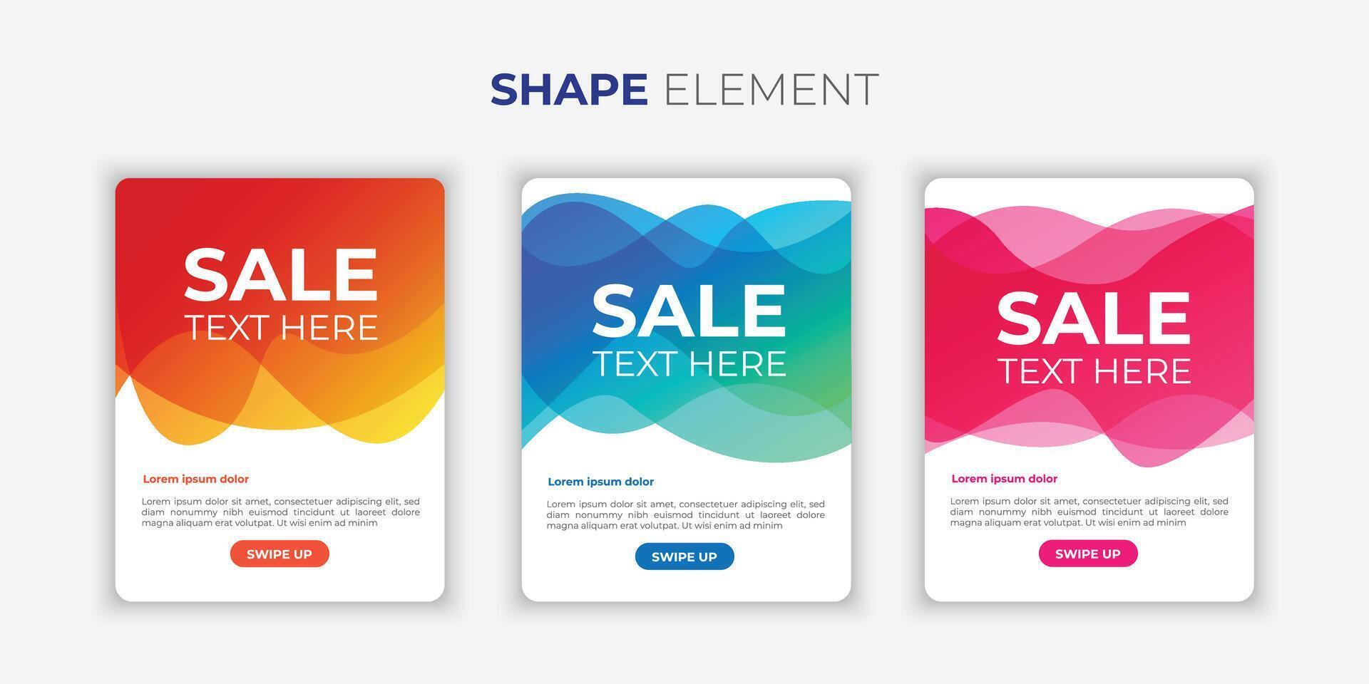 Dynamic modern fluid mobile for sale banners. Sale banner template design, Super sale special offer set. vector