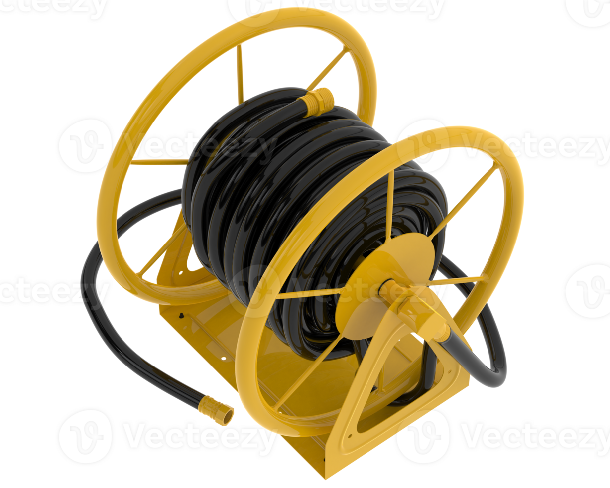 Garden hose isolated on background. 3d rendering - illustration png