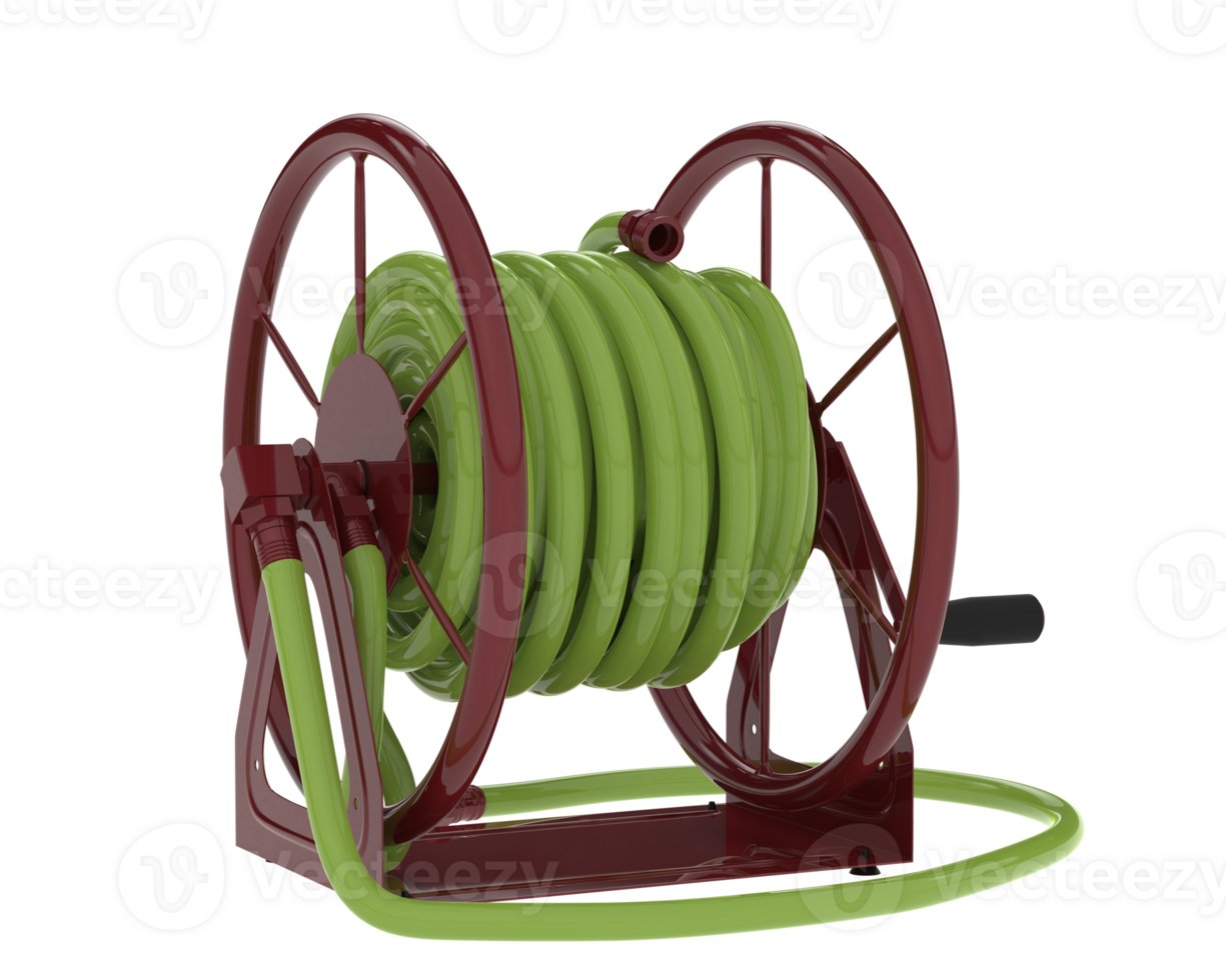 Garden hose isolated on background. 3d rendering - illustration png