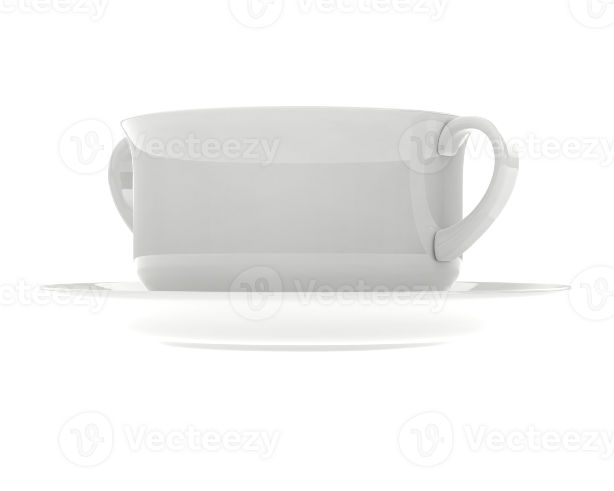 Soup bowl isolated on background. 3d rendering - illustration png