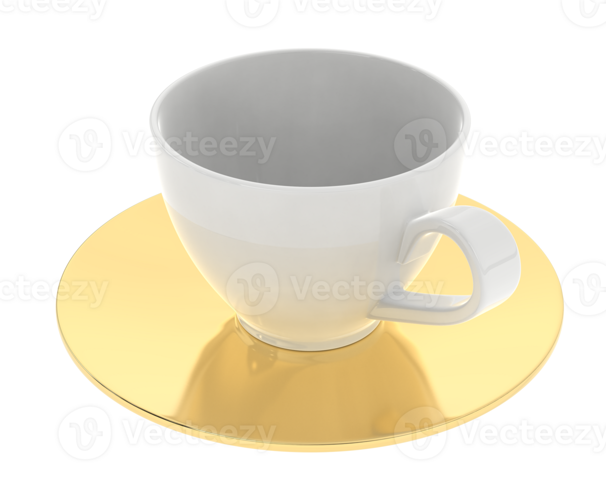 Teacup isolated on background. 3d rendering - illustration png