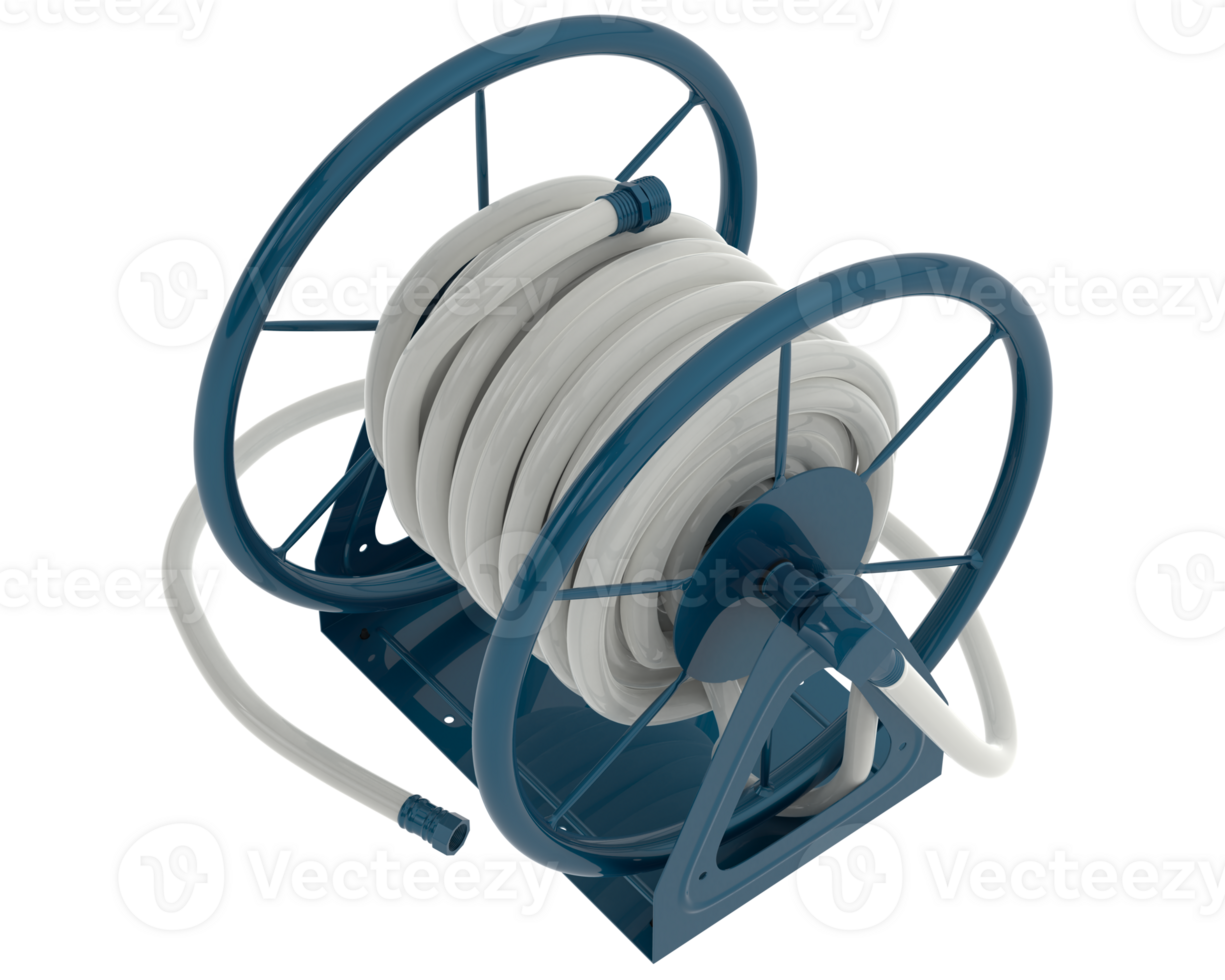 Garden hose isolated on background. 3d rendering - illustration png