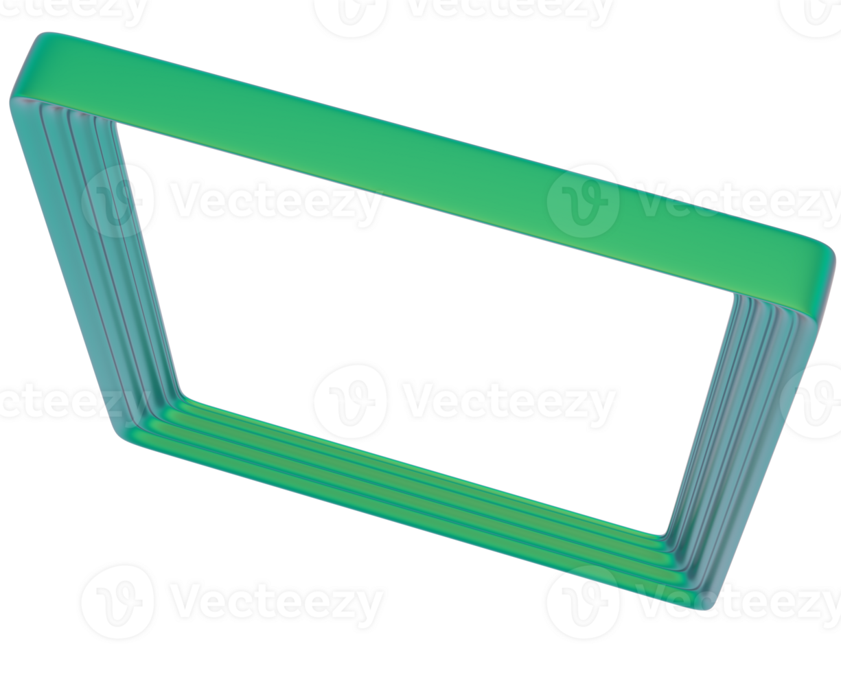 Frame isolated on background. 3d rendering - illustration png
