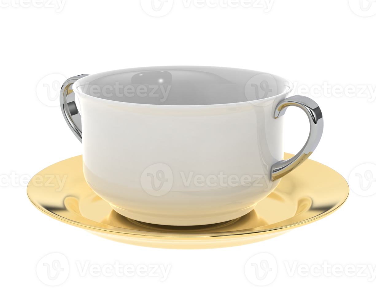 Soup bowl isolated on background. 3d rendering - illustration png