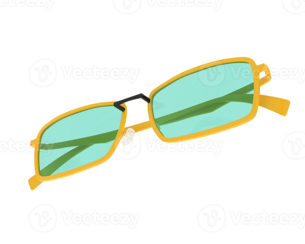Sun glasses isolated on background. 3d rendering - illustration png