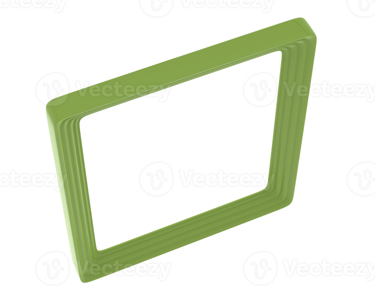Frame isolated on background. 3d rendering - illustration png