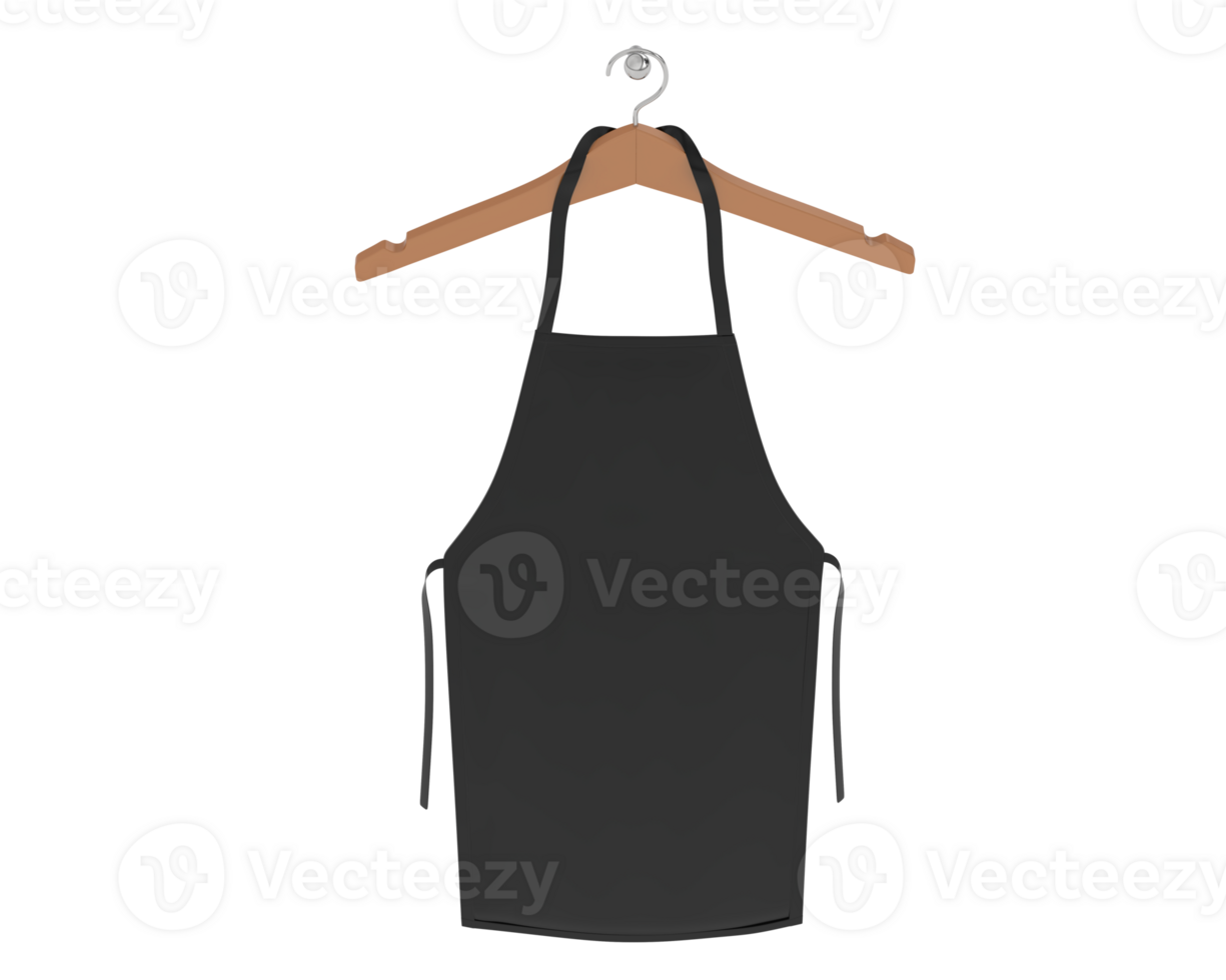 Apron with hanger isolated on background. 3d rendering - illustration png