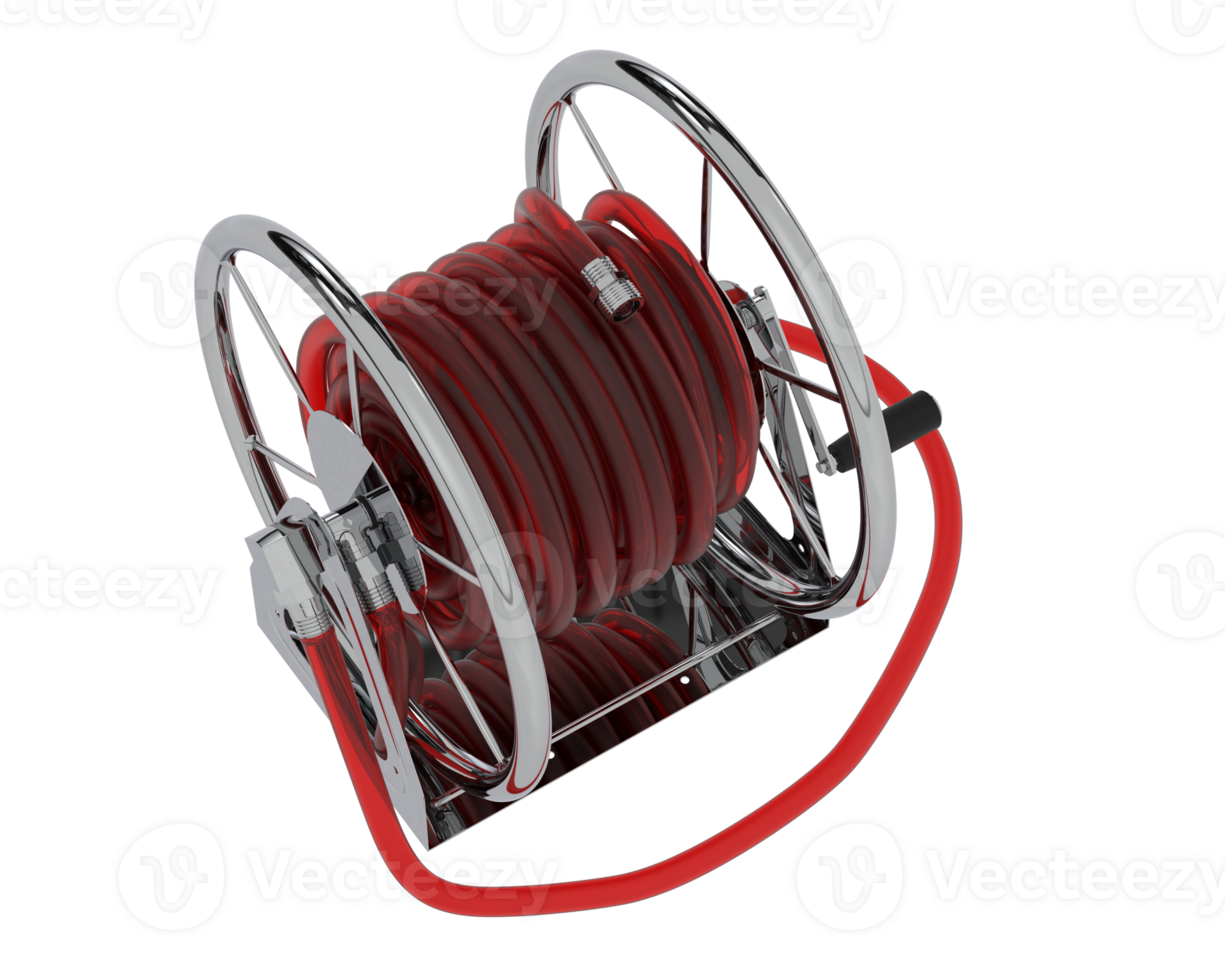 Garden hose isolated on background. 3d rendering - illustration png