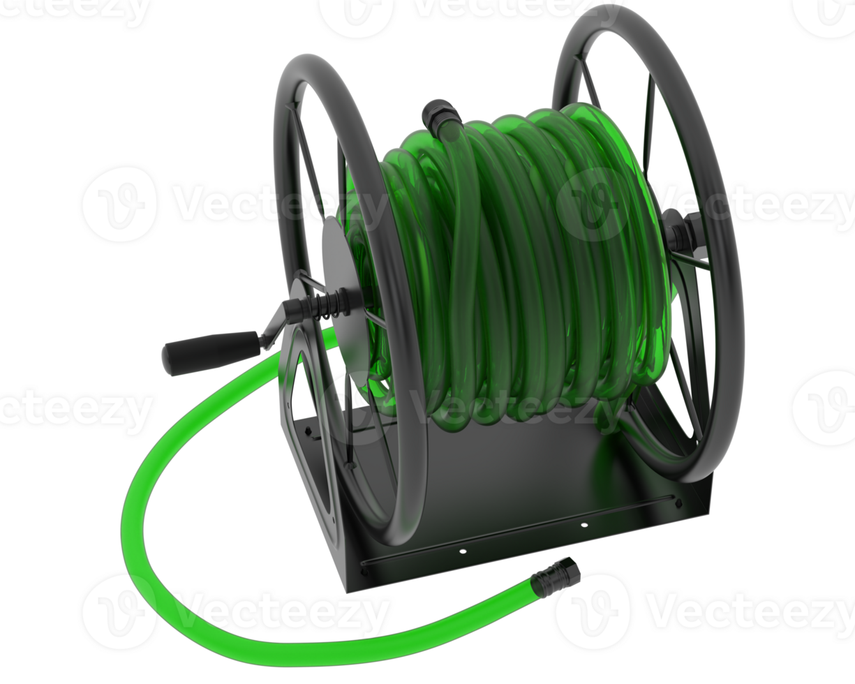 Garden hose isolated on background. 3d rendering - illustration png