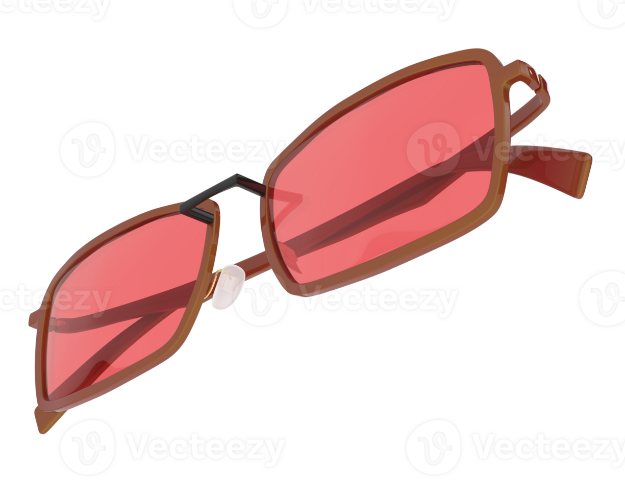 Sun glasses isolated on background. 3d rendering - illustration png