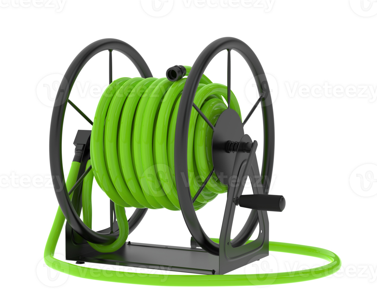 Garden hose isolated on background. 3d rendering - illustration png