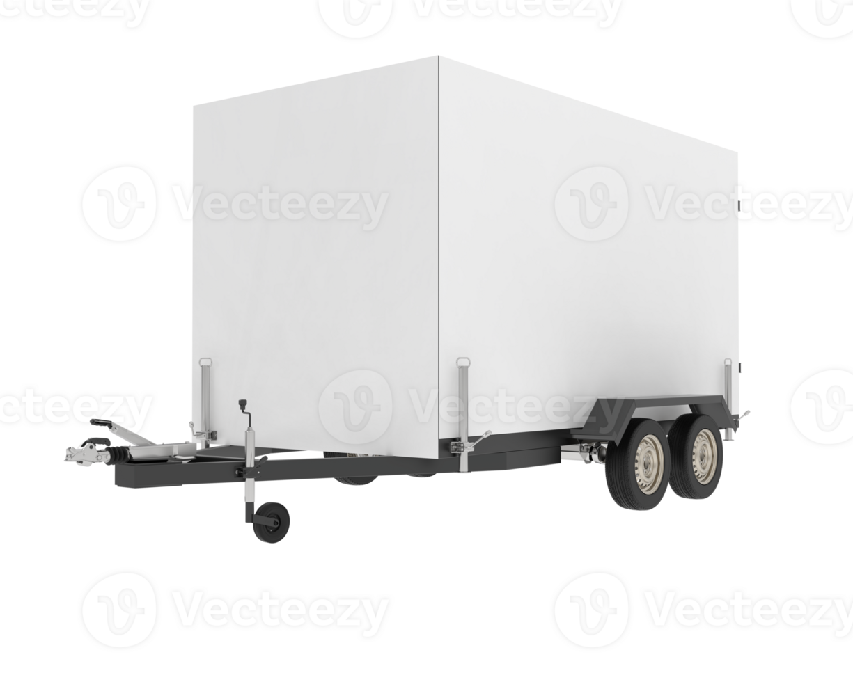 Refrigerated trailer isolated on background. 3d rendering - illustration png