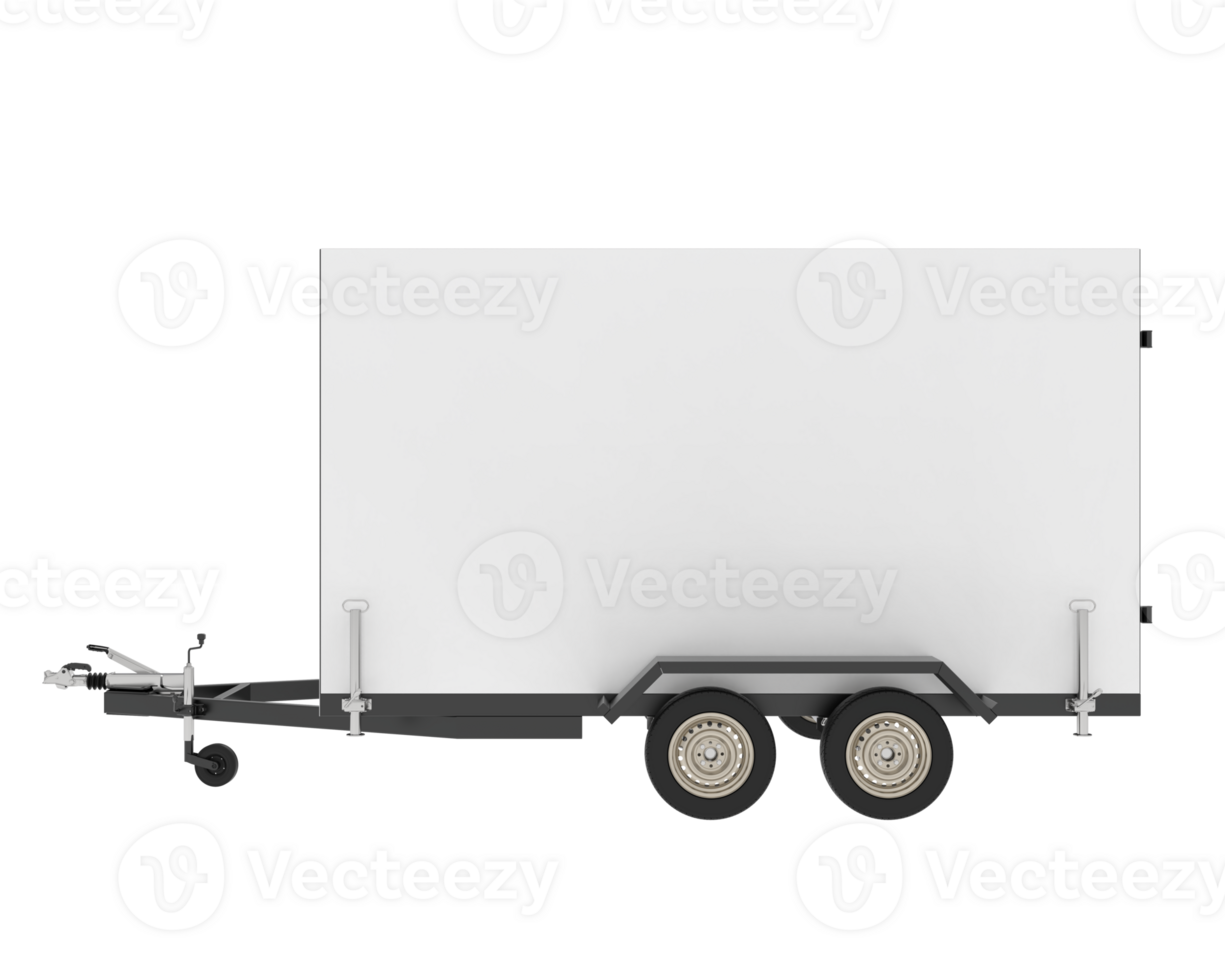 Refrigerated trailer isolated on background. 3d rendering - illustration png