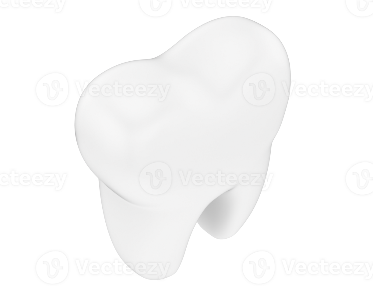Tooth isolated on background. 3d rendering - illustration png