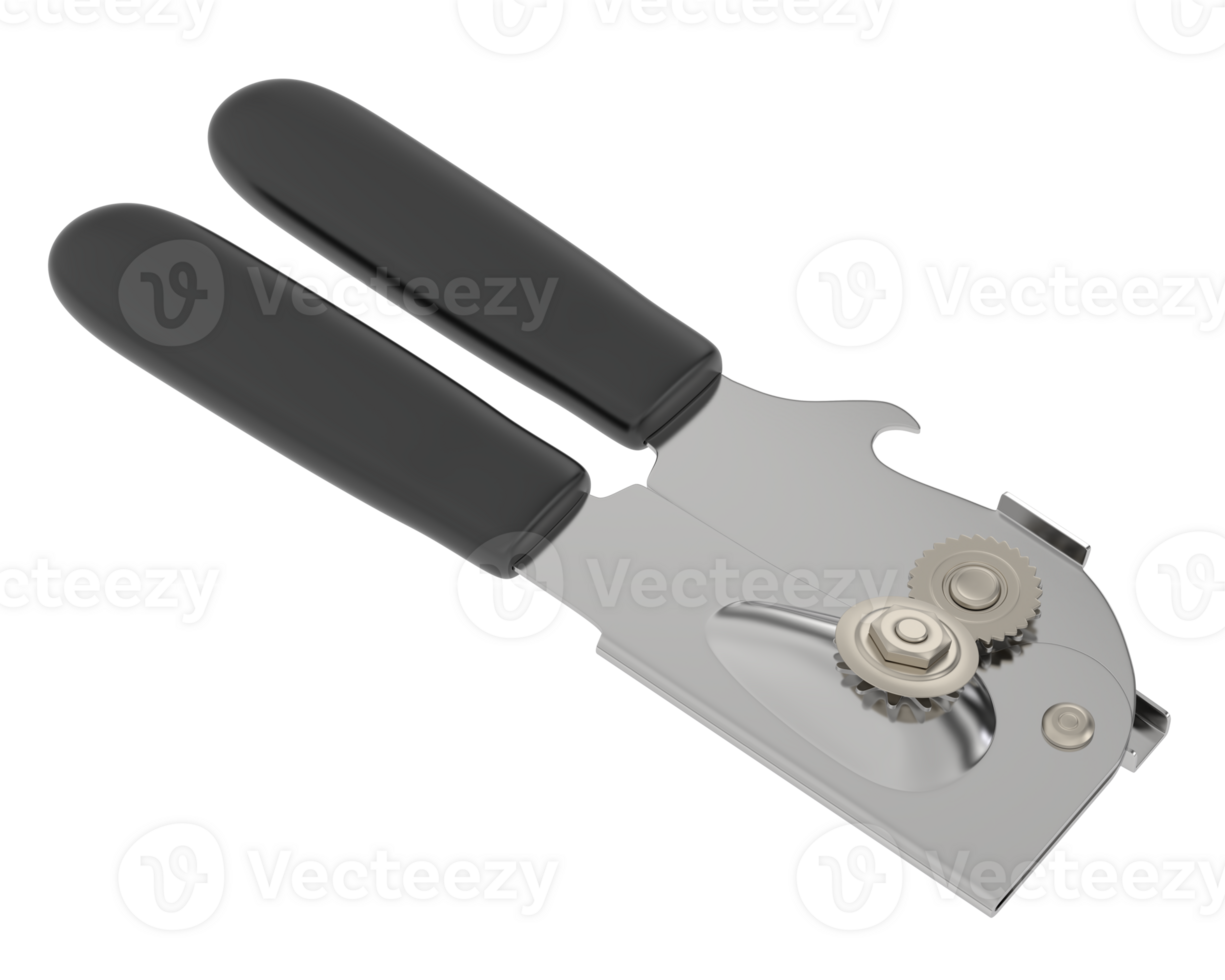 Can opener isolated on background. 3d rendering - illustration png