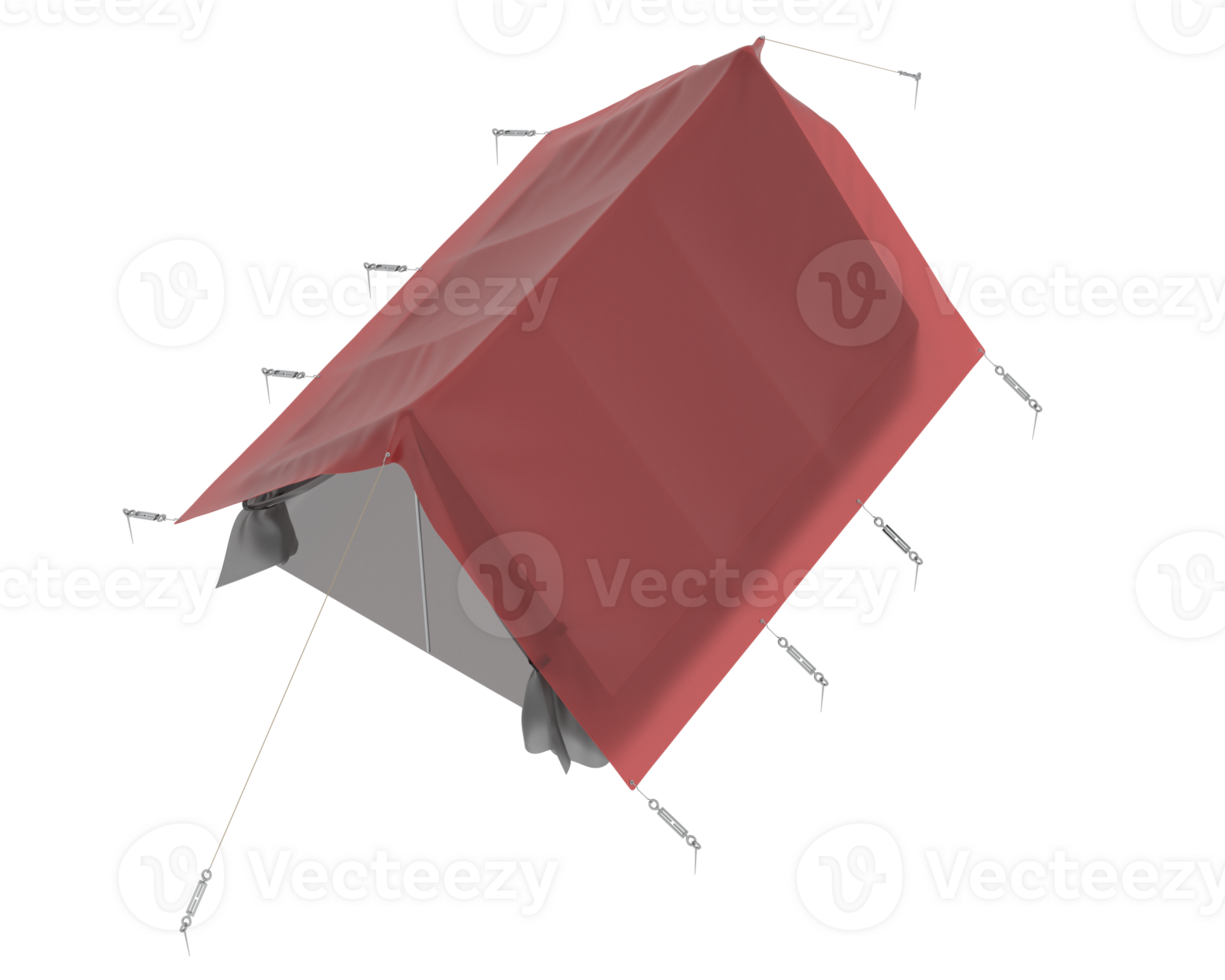 Camping tent isolated on background. 3d rendering - illustration png