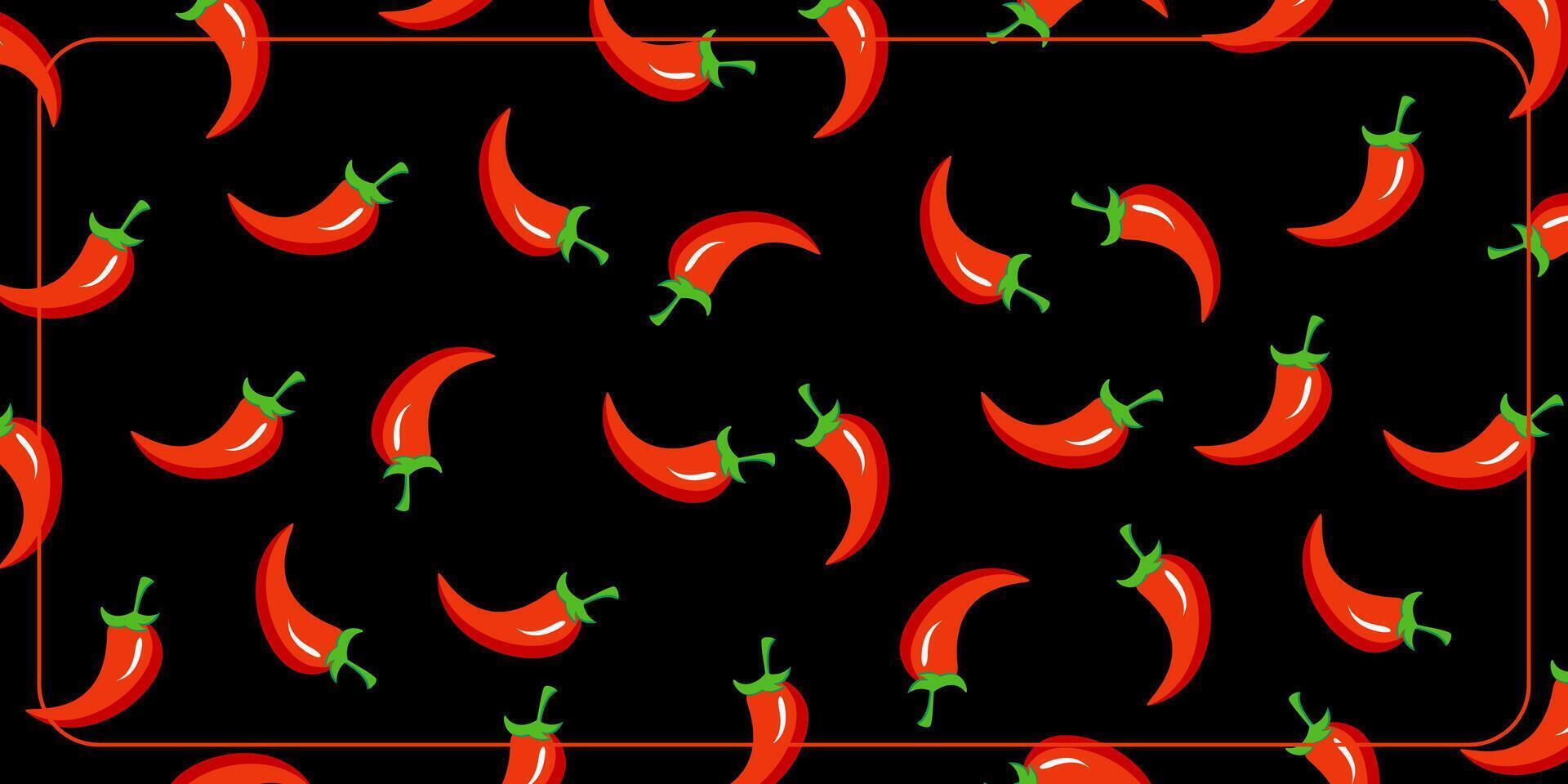 summer background with red chili icon. template design for banner, poster, greeting card, social media. vector
