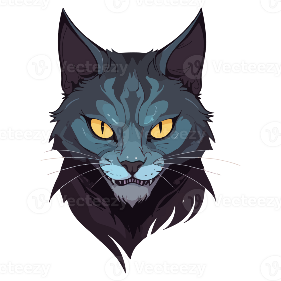 dark cat head png