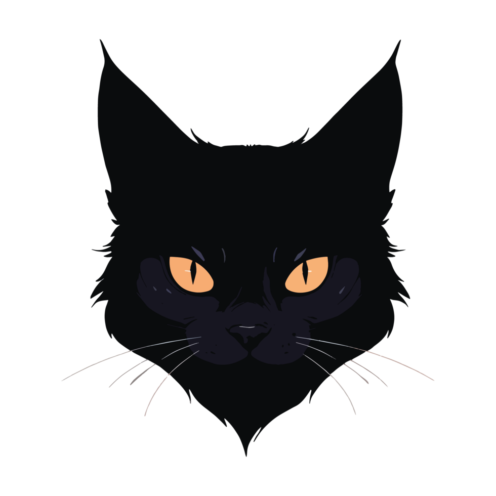 dark cat head png