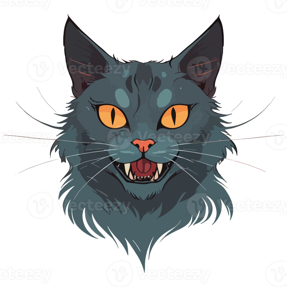 dark cat head png