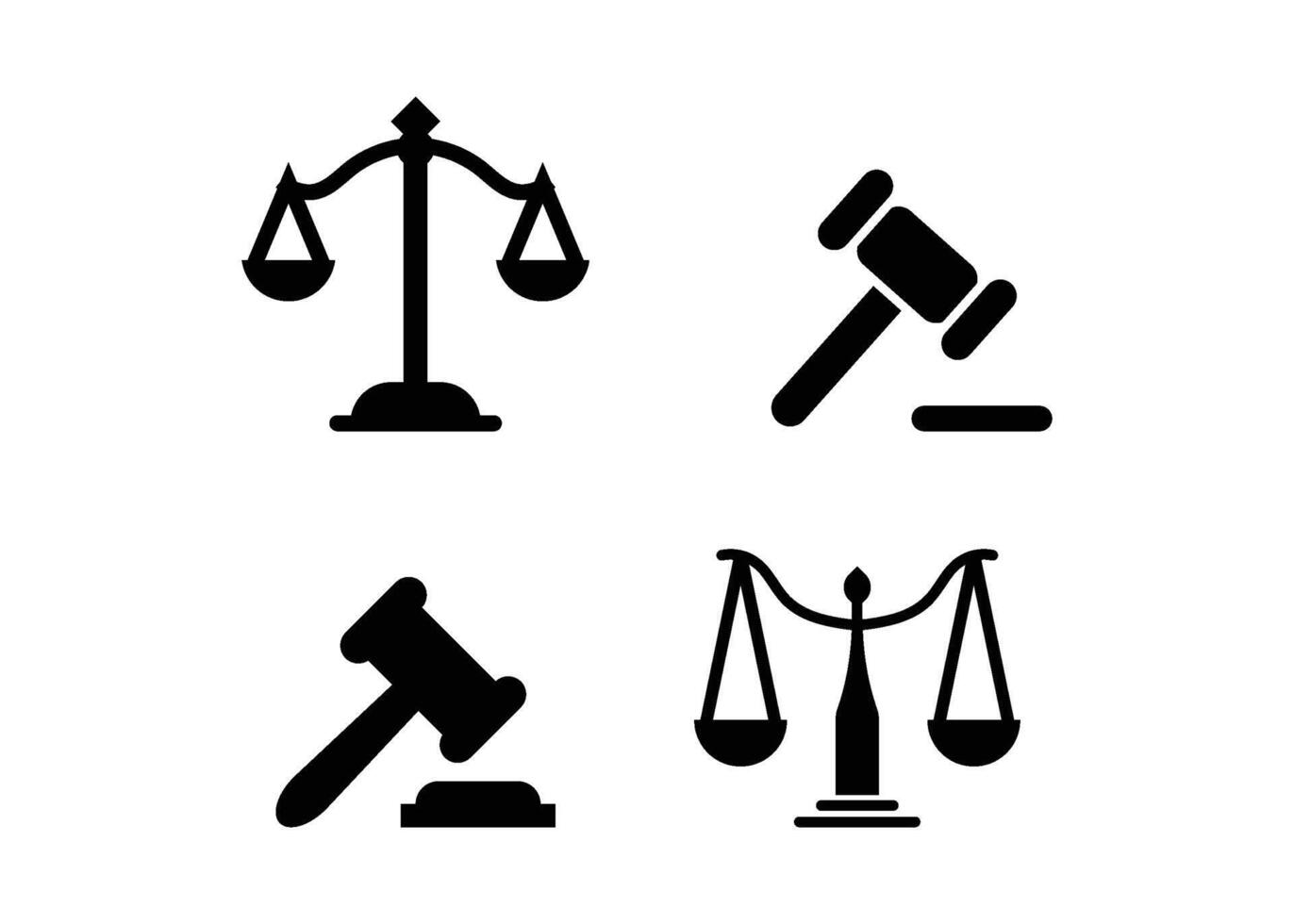 Law icon silhouette design template isolated illustration vector