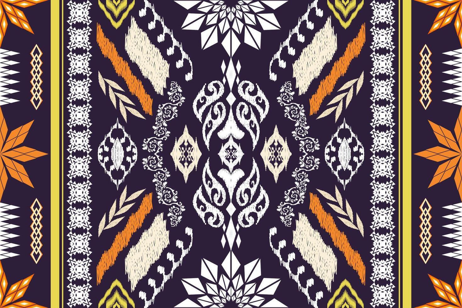 Geometric ethnic oriental traditional art pattern.Figure tribal embroidery style.Design for background,wallpaper,clothing,wrapping,fabric,element, illustration. vector