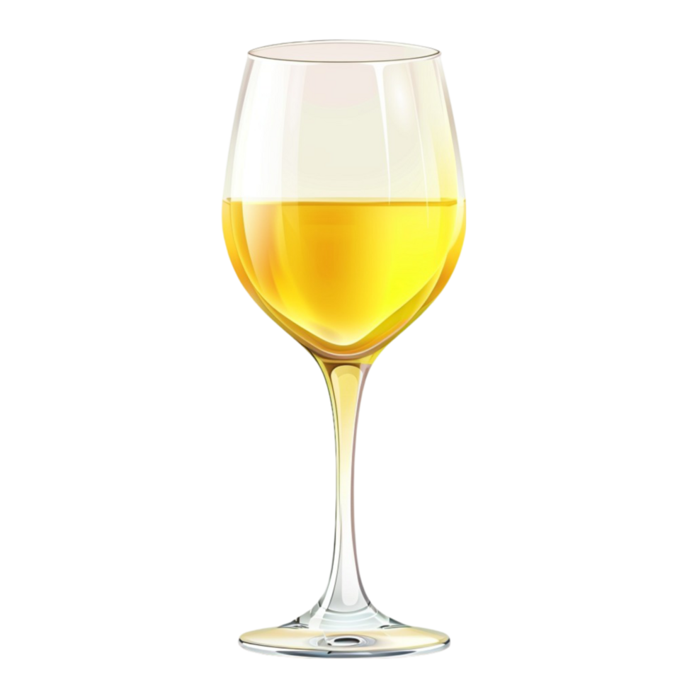 A glass of white wine on a transparent background png