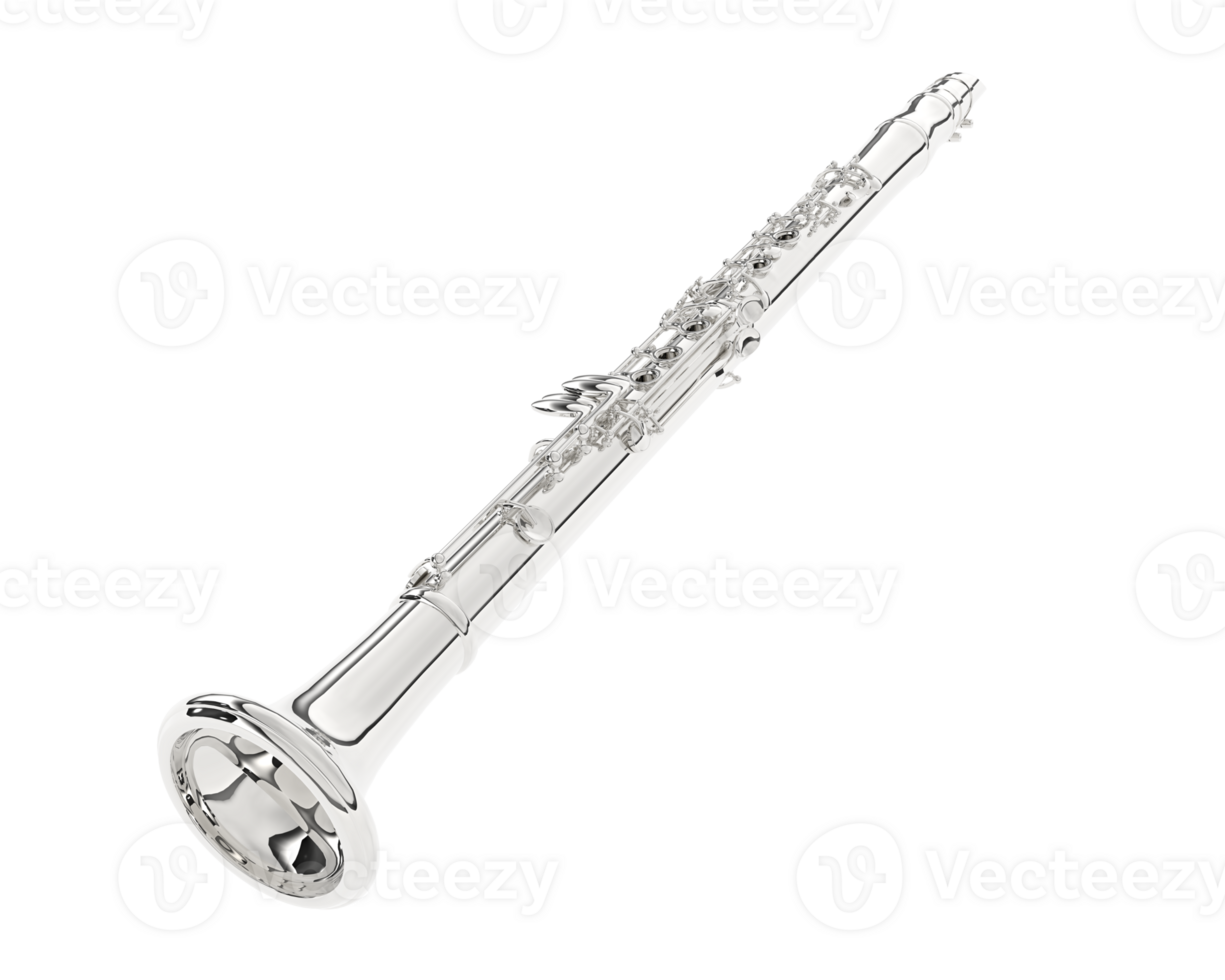 Clarinet isolated on background. 3d rendering - illustration png