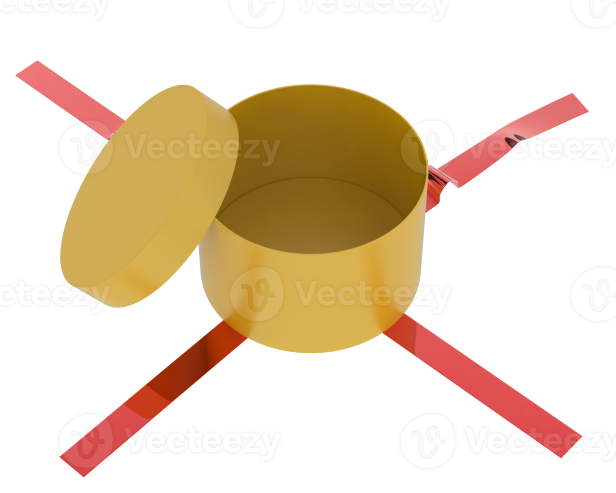 Present box isolated on background. 3d rendering - illustration png