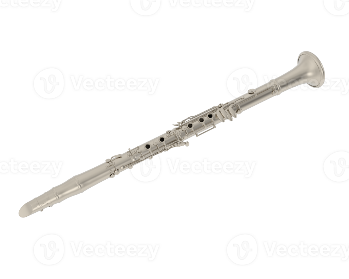 Clarinet isolated on background. 3d rendering - illustration png