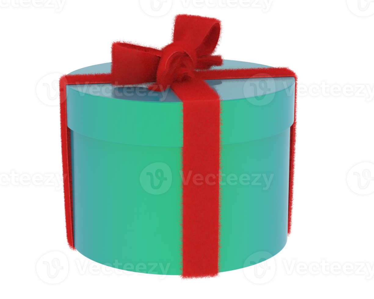 Present box isolated on background. 3d rendering - illustration png