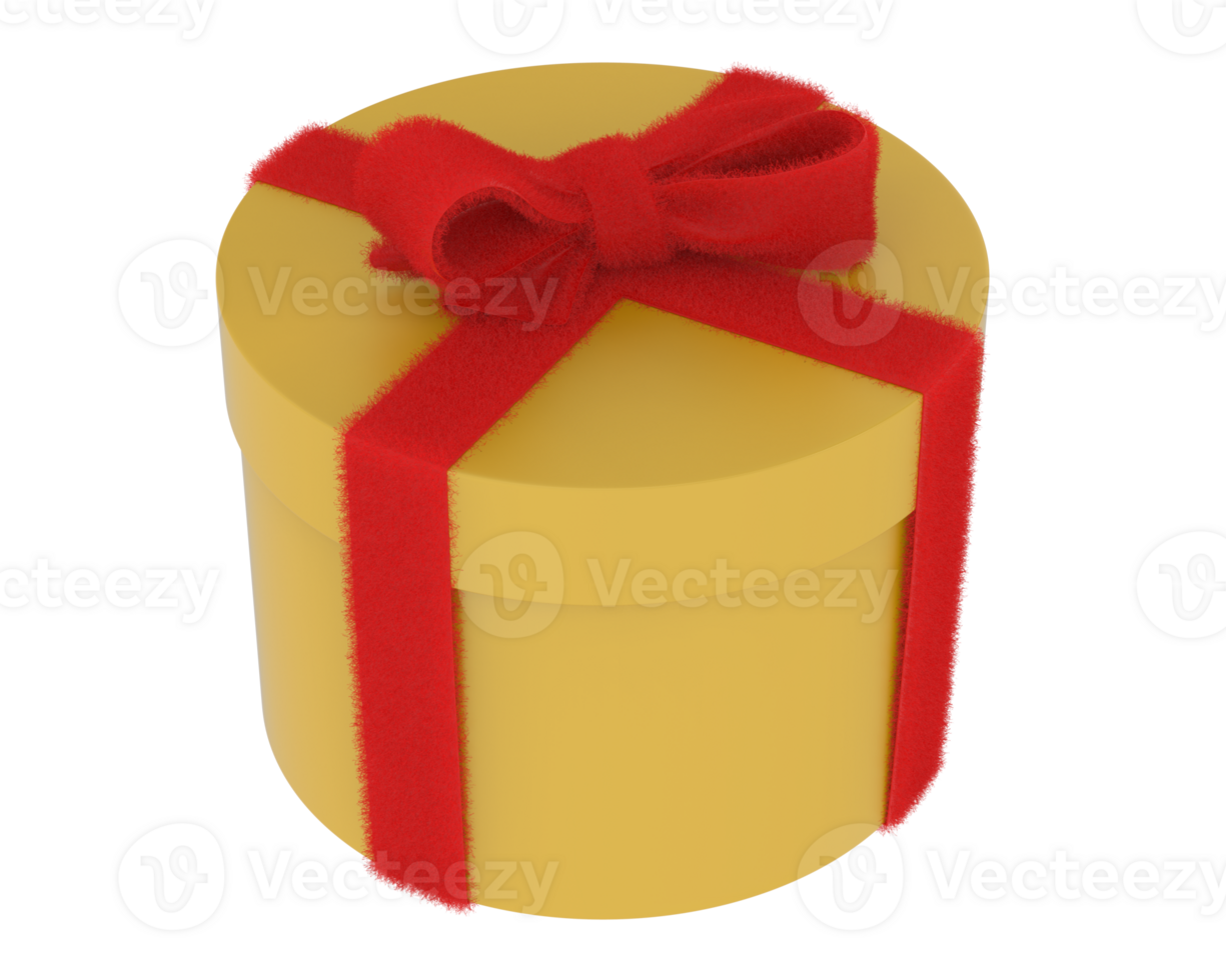 Present box isolated on background. 3d rendering - illustration png