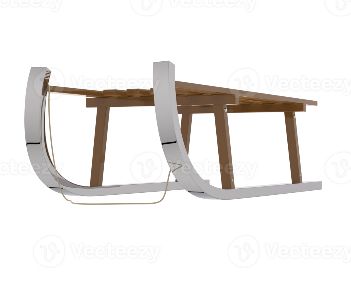 Christmas sled isolated on background. 3d rendering - illustration png