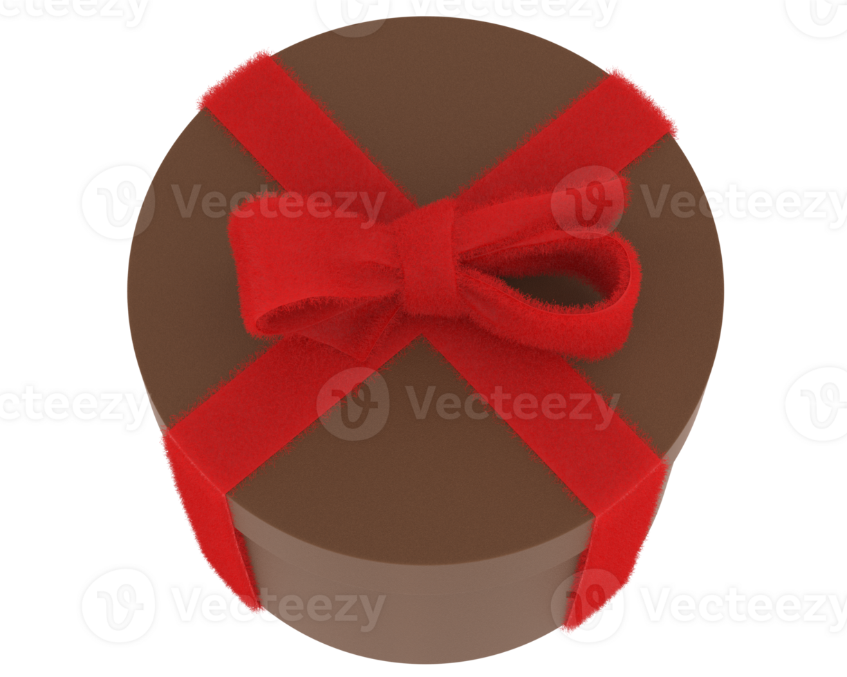 Present box isolated on background. 3d rendering - illustration png