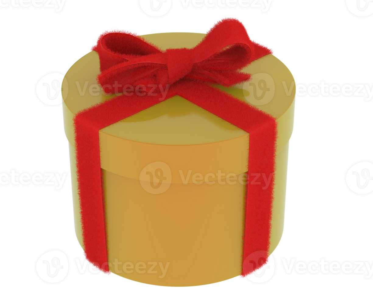 Present box isolated on background. 3d rendering - illustration png