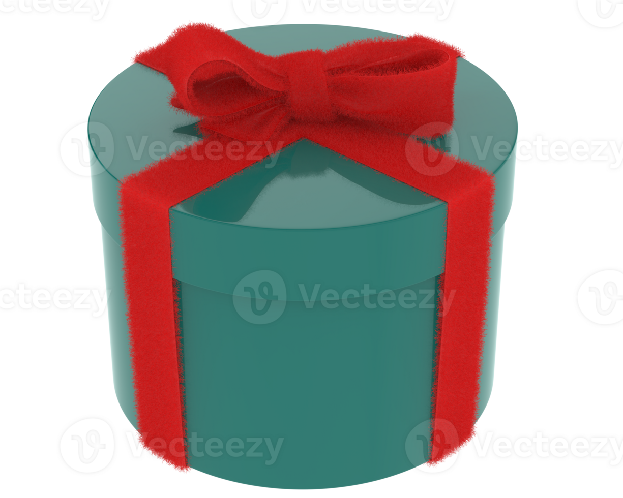 Present box isolated on background. 3d rendering - illustration png
