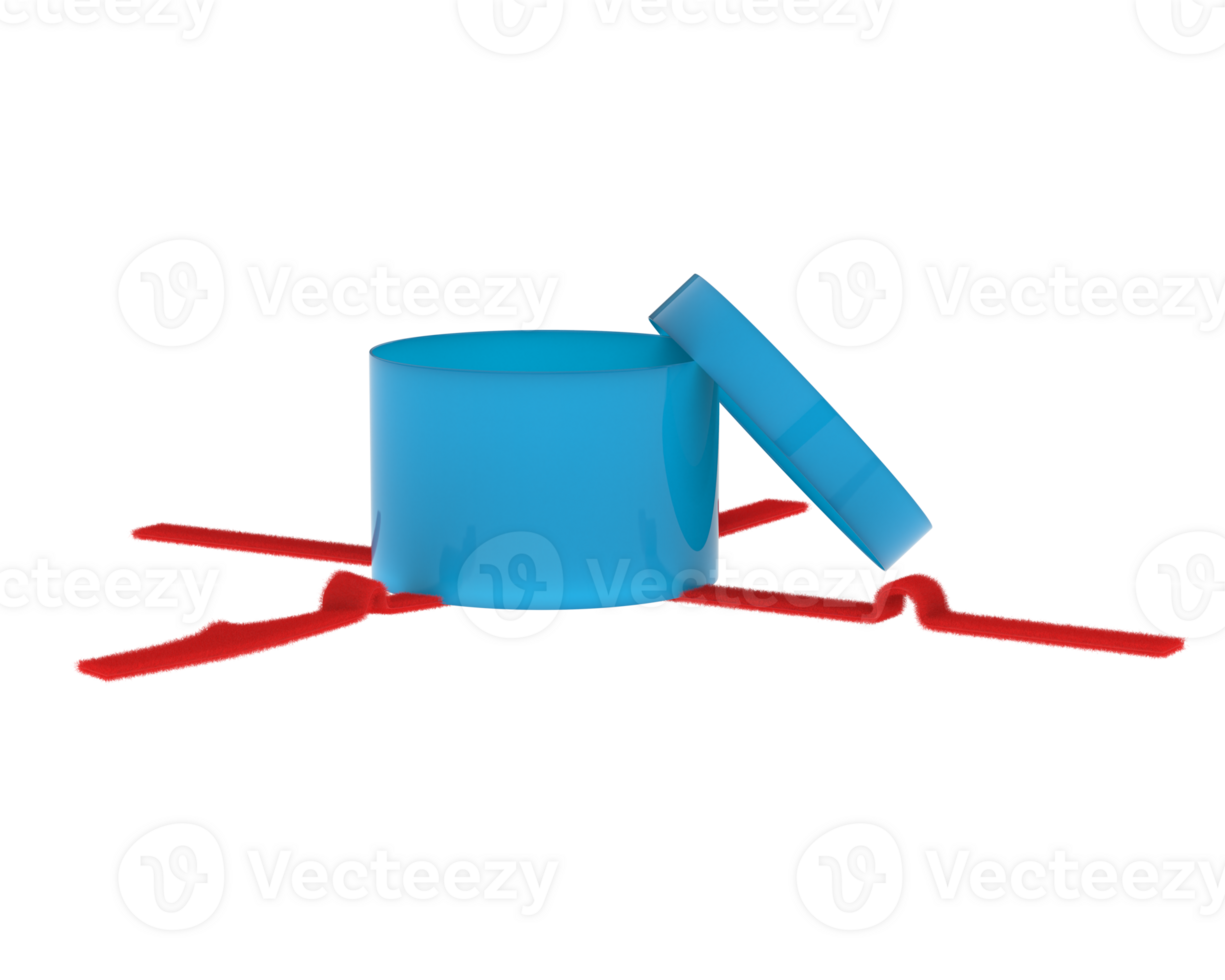 Present box isolated on background. 3d rendering - illustration png