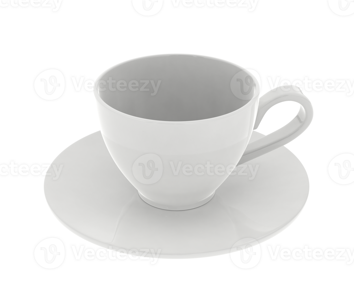 Teacup isolated on background. 3d rendering - illustration png