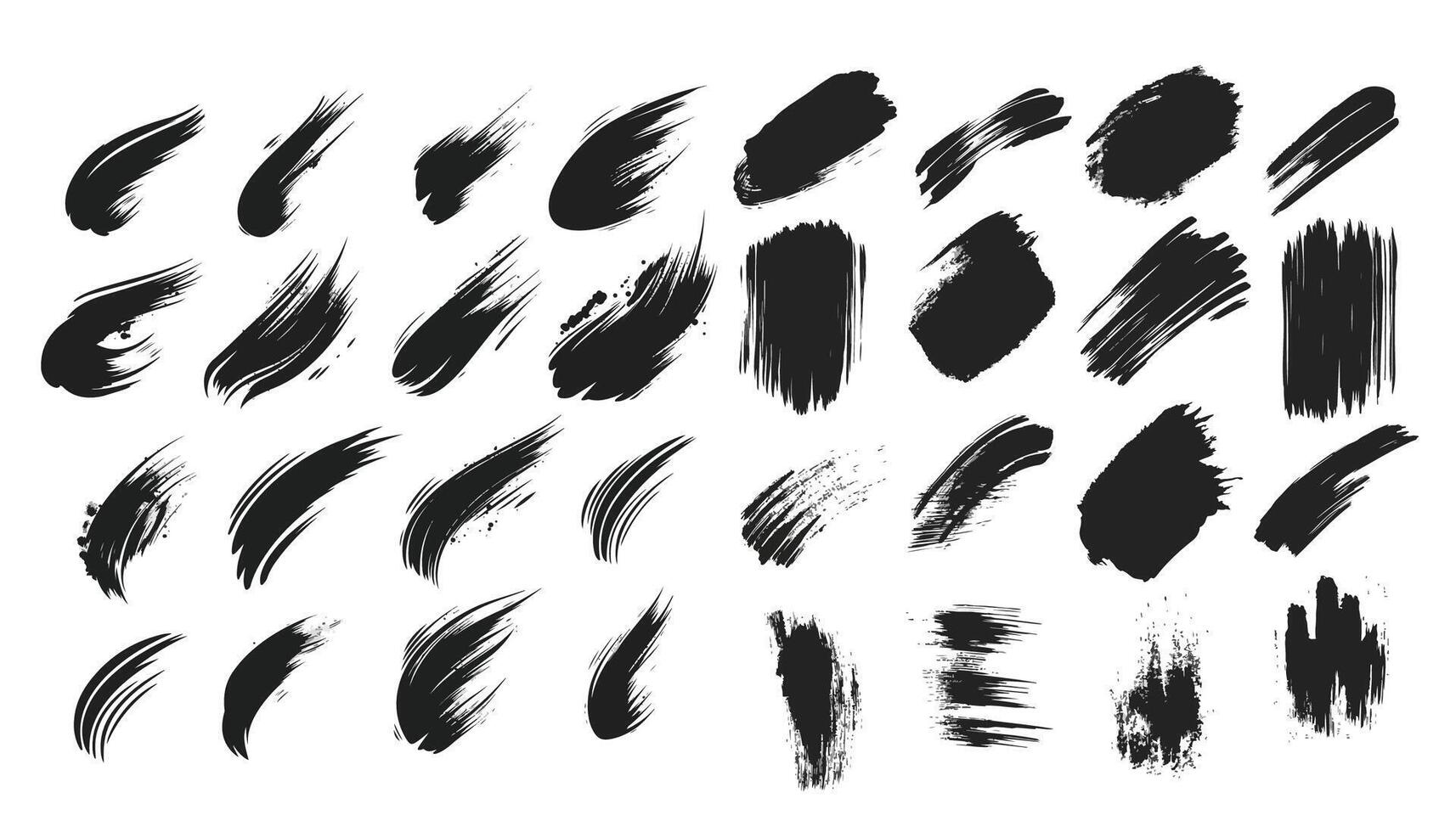 Collection black strokes, Brushes, Spry Illustration vector