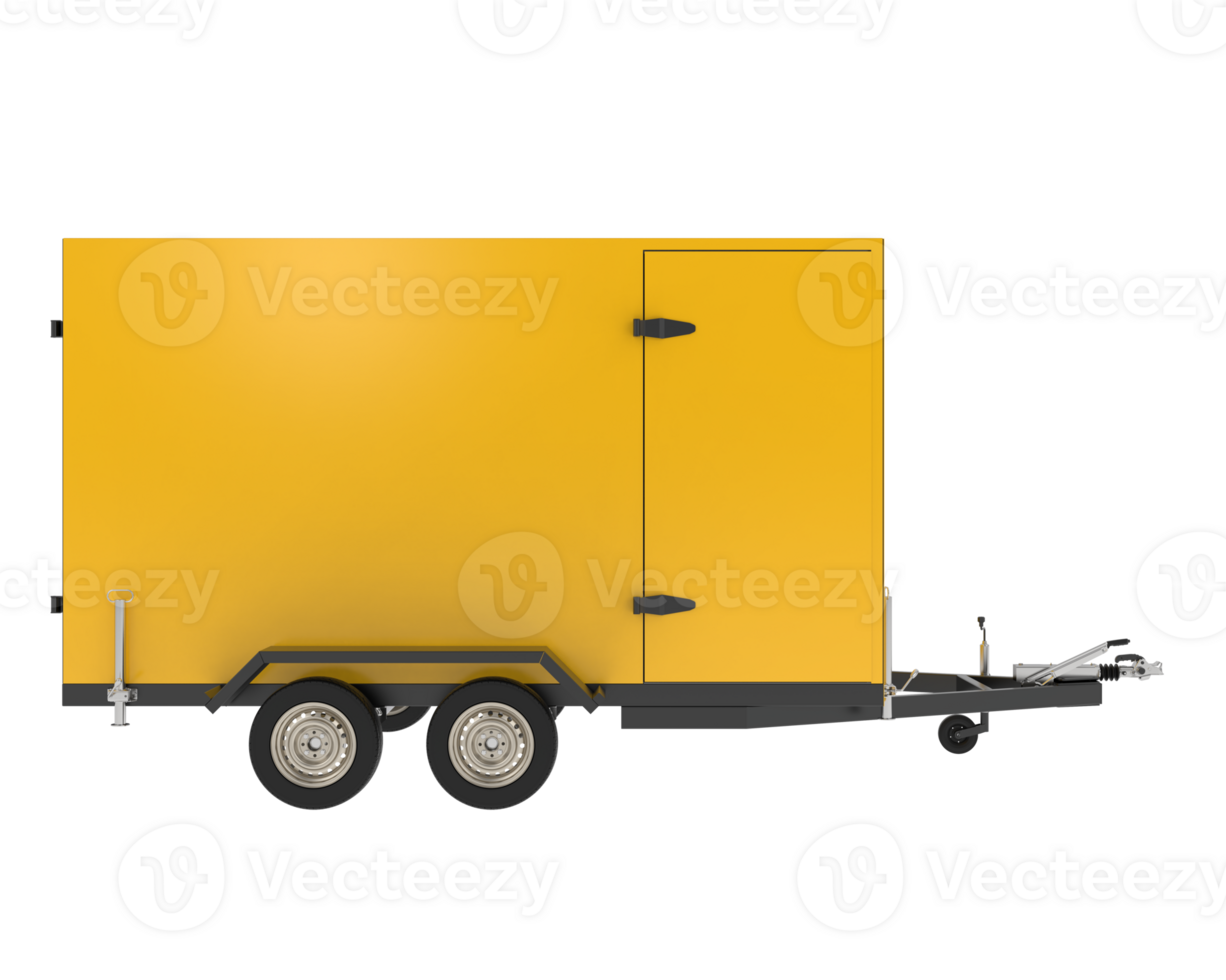 Refrigerated trailer isolated on background. 3d rendering - illustration png