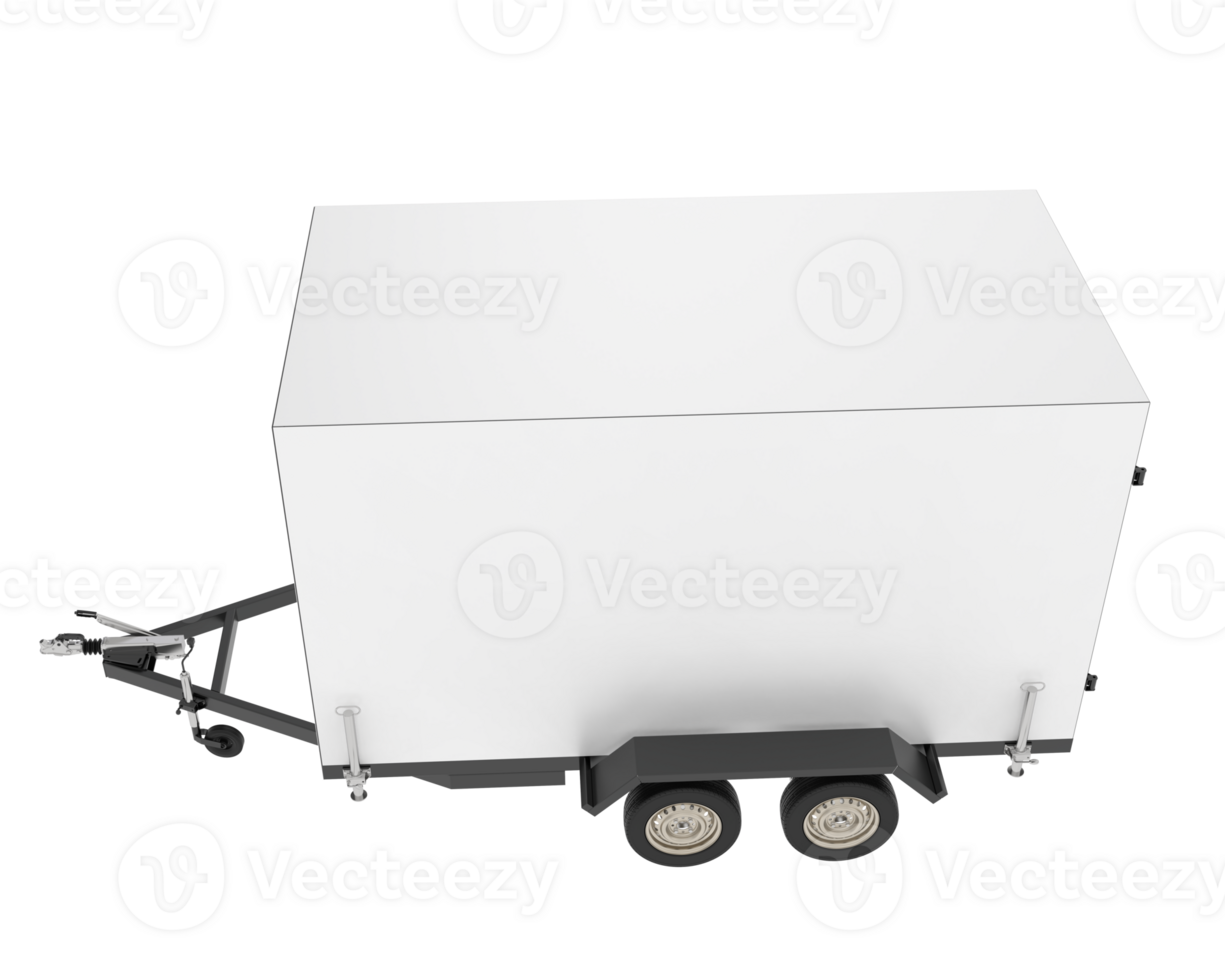 Refrigerated trailer isolated on background. 3d rendering - illustration png