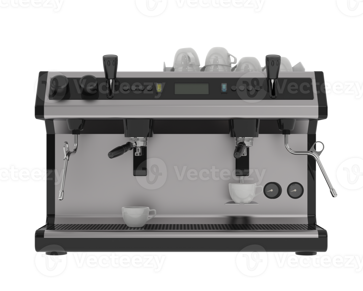 Coffee machine isolated on background. 3d rendering - illustration png
