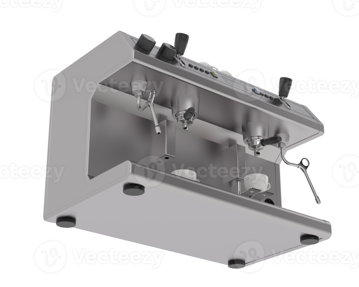 Coffee machine isolated on background. 3d rendering - illustration png