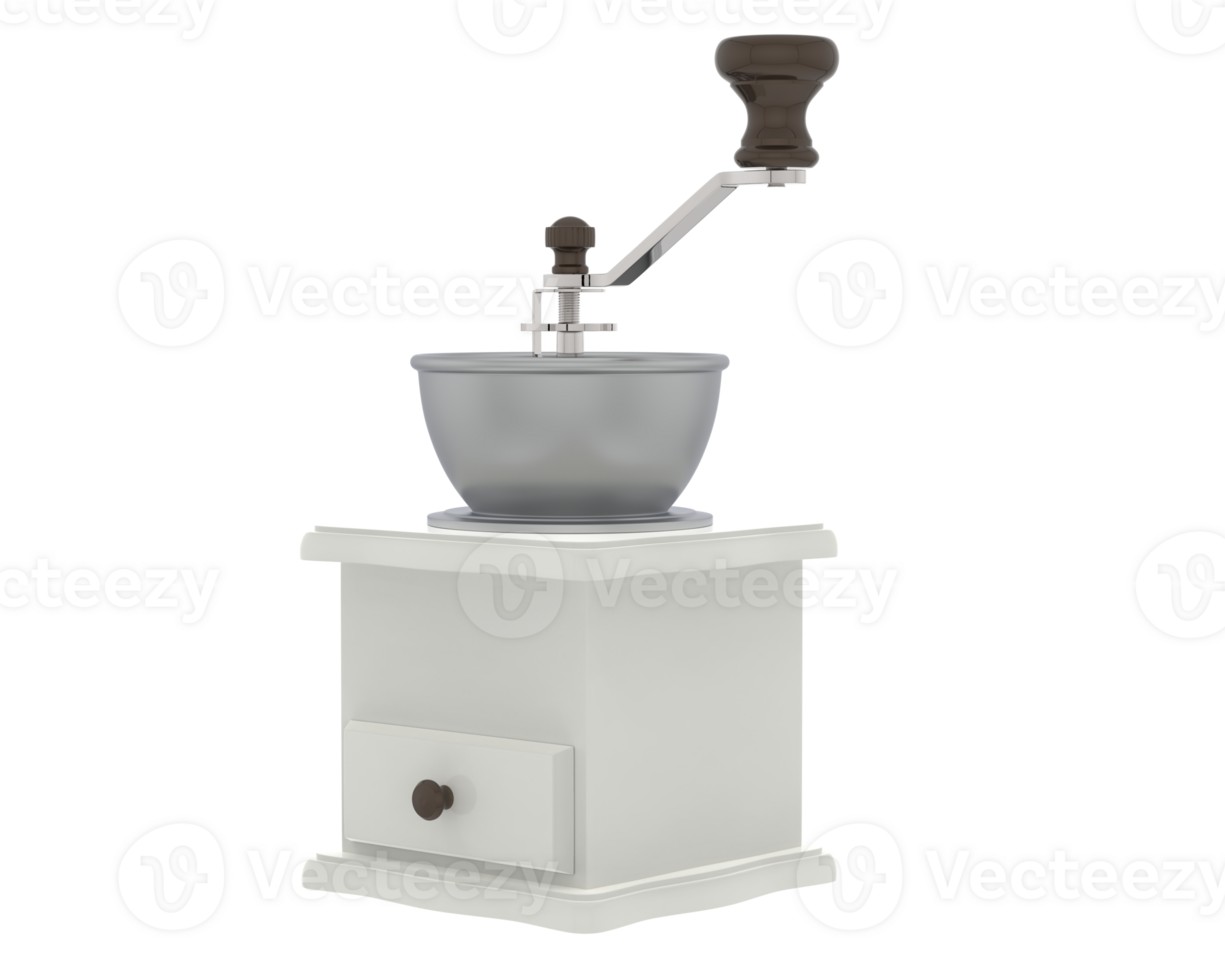 Coffee grinder isolated on background. 3d rendering - illustration png