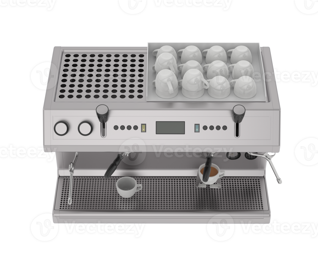 Coffee machine isolated on background. 3d rendering - illustration png