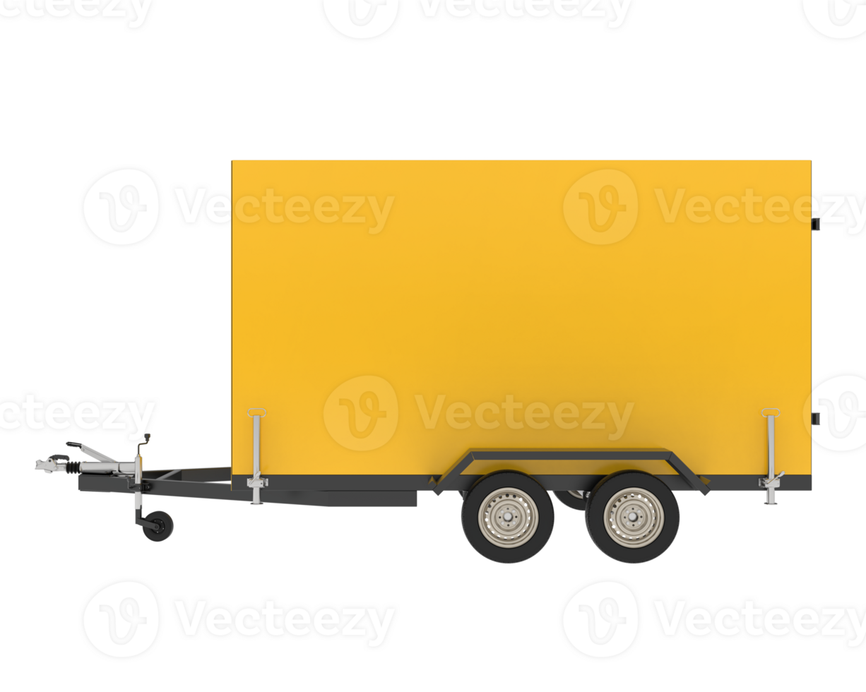 Refrigerated trailer isolated on background. 3d rendering - illustration png